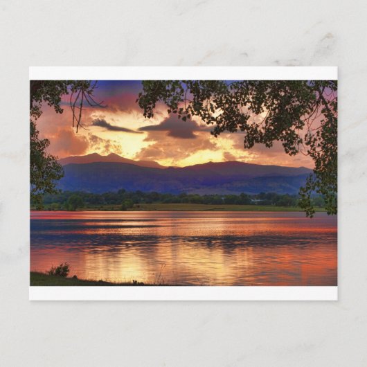 Brandend meer briefkaart (Voorkant)