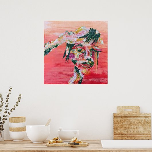 brandend oog poster (Keuken)