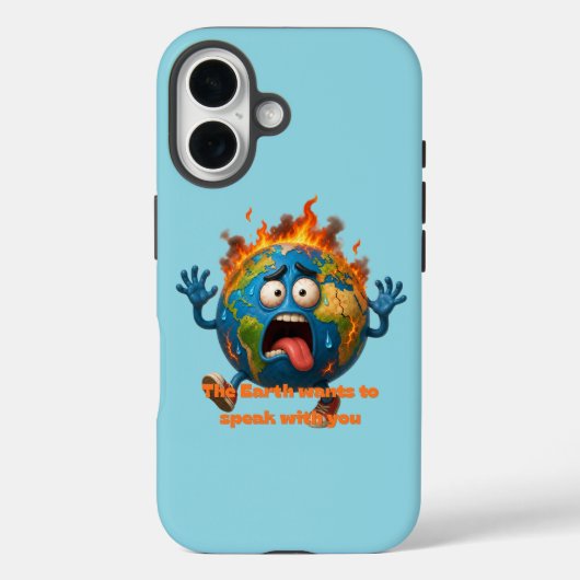 Brandend planeet Klimaatverandering bewustzijn ont Case-Mate iPhone Case (Achterkant)
