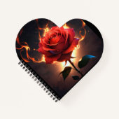 Brandend Roos – Passion meets Destruction in Strik Notitieboek (Voorkant)