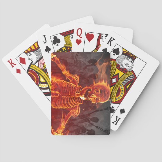 Brandend Skelet Pokerkaarten (Achterkant)