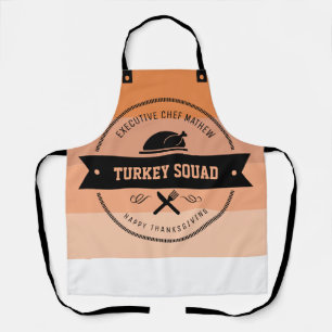 Brandend Turkey Squad Ombre Oranje Stripe Hipster Schort