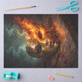 Brandend Venetiaans Masker Decoupage Tissuepapier (Craft)