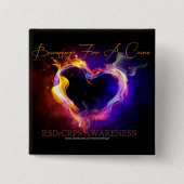 Brandend voor een Button van het Kure Bewustheid (Voorkant)