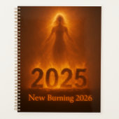 Brandende 2025 Nieuwjaar 2026 Nieuwe Start Kunstwe Planner (Voorkant)