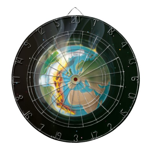 Brandende Aarde Dartbord (Voorkant)