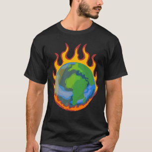 Brandende Aarde – Planeet in Vuur Klimaatveranderi T-shirt