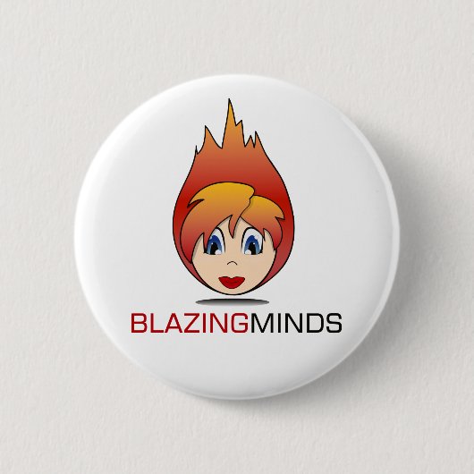 Brandende Badges! Ronde Button 5,7 Cm (Voorkant)