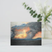brandende bergen briefkaart (Staand voorkant)