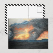 brandende bergen briefkaart (Voorkant / Achterkant)