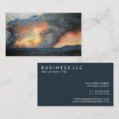 brandende bergen (waterverf) visitekaartje (Voorkant / Achterkant)