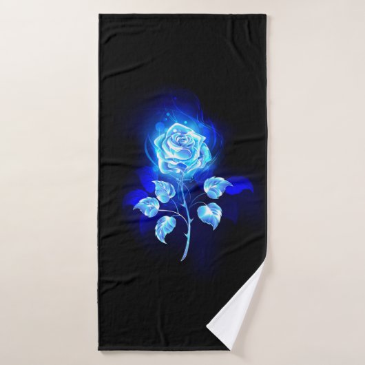 Brandende Blauwe Roos Badhanddoek (Badhanddoek)