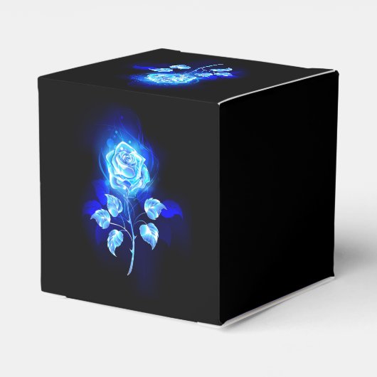 Brandende blauwe roos bedankdoosjes (Achterkant)