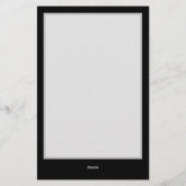 Brandende Blauwe Roos Briefpapier (Achterkant)