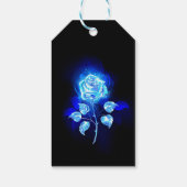Brandende Blauwe Roos Cadeaulabel (Achterkant)