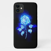 Brandende Blauwe Roos Case-Mate iPhone Case (Achterkant)