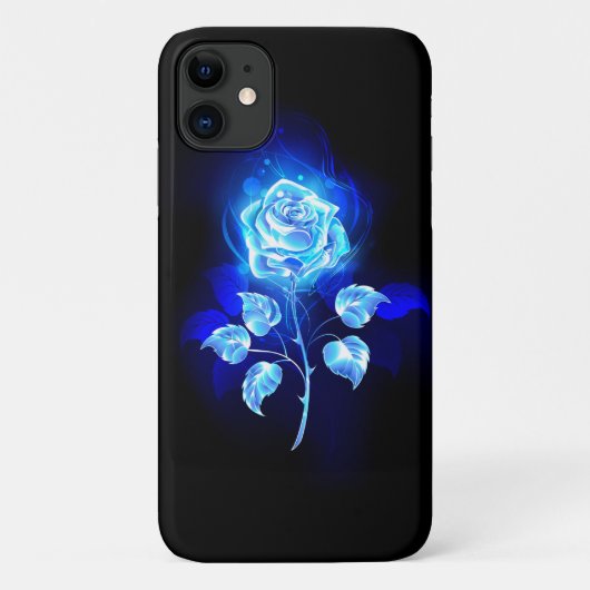 Brandende Blauwe Roos Case-Mate iPhone Case (Achterkant)