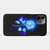 Brandende Blauwe Roos Case-Mate iPhone Case (Achterkant (horizontaal))