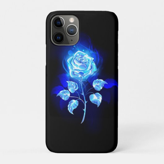 Brandende Blauwe Roos Case-Mate iPhone Case (Achterkant)