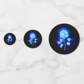 Brandende Blauwe Roos Confetti (Voorkanten)
