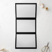 Brandende Blauwe Roos Drieluik Wenskaart (Binnen)