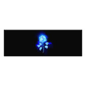 Brandende Blauwe Roos Foto Afdruk (Voorkant)