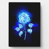 Brandende Blauwe Roos Fotoplaat (voorkant)