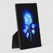 Brandende Blauwe Roos Fotoplaat (Zijkant)