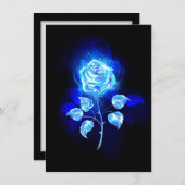 Brandende Blauwe Roos Informatiekaartje (Voorkant / Achterkant)