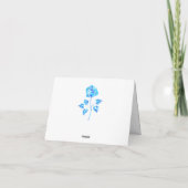 Brandende Blauwe Roos Kaart (Achterkant)