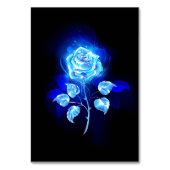 Brandende Blauwe Roos Kaart (Voorkant)