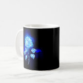 Brandende Blauwe Roos Koffiemok (Voorkant links)