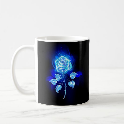 Brandende Blauwe Roos Koffiemok (Links)