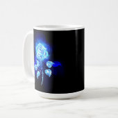 Brandende Blauwe Roos Koffiemok (Voorkant links)