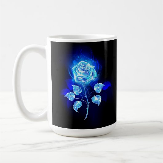 Brandende Blauwe Roos Koffiemok (Links)