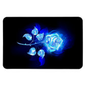 Brandende Blauwe Roos Magneet (Horizontaal)