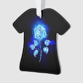 Brandende Blauwe Roos Ornament (voorkant)