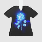 Brandende Blauwe Roos Ornament (achterkant)