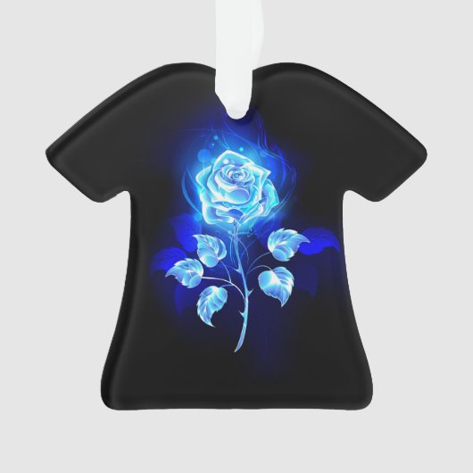 Brandende Blauwe Roos Ornament (voorkant)