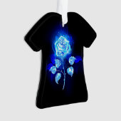 Brandende Blauwe Roos Ornament (voorkant)