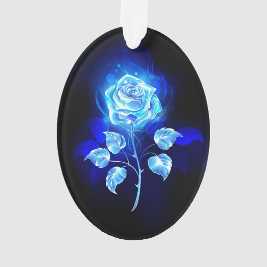 Brandende Blauwe Roos Ornament (achterkant)