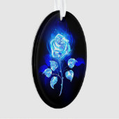 Brandende Blauwe Roos Ornament (voorkant)