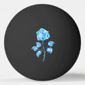 Brandende Blauwe Roos Pingpongbal (Voorkant)