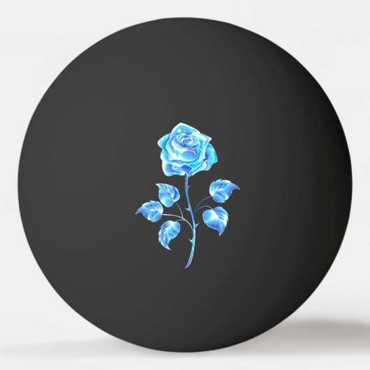 Brandende Blauwe Roos Pingpongbal (Achterkant)