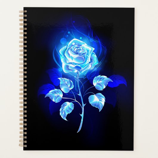 Brandende Blauwe Roos Planner (Voorkant)