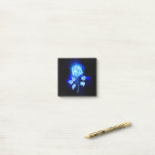 Brandende Blauwe Roos Post-it® Notes (Op bureau)