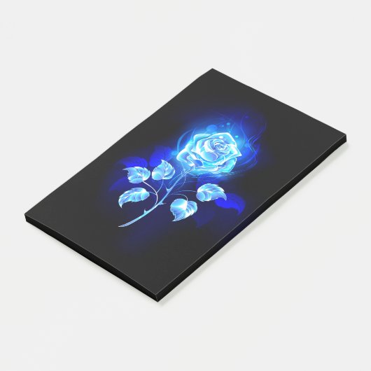 Brandende Blauwe Roos Post-it® Notes (Schuin)