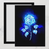 Brandende Blauwe Roos Save The Date (Voorkant / Achterkant)