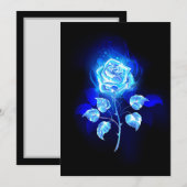 Brandende Blauwe Roos Save The Date (Voorkant / Achterkant)