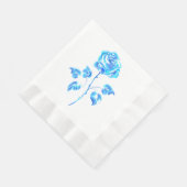 Brandende Blauwe Roos Servet (Hoek)